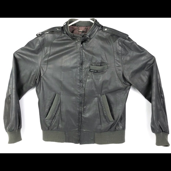 Grey Leather Jacket Mens 
